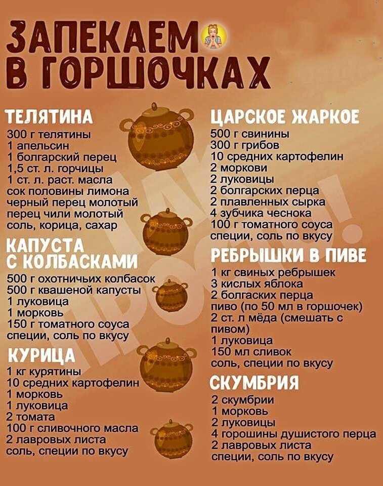 Полезные шпаргалки хозяюшкам на кухню