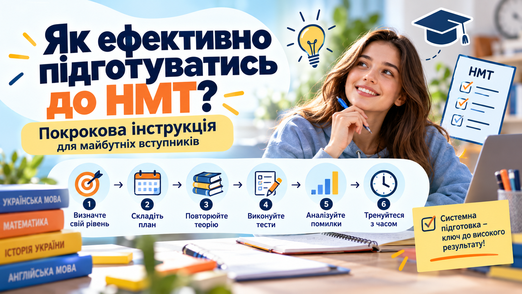 Як ефективно підготуватись до НМТ. Покрокова інструкція для майбутніх вступників