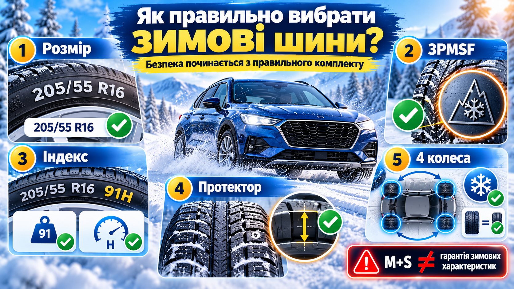Щоб потрібно знати, щоб правильно обрати зимові шини