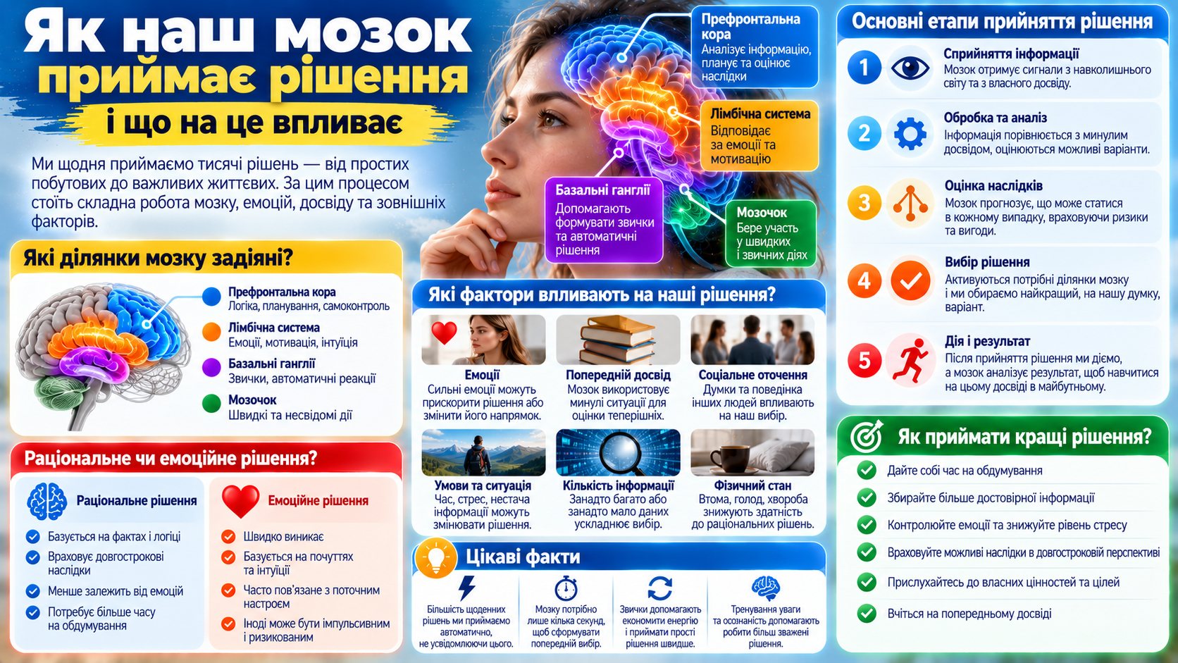 Як наш мозок приймає рішення і що на це впливає